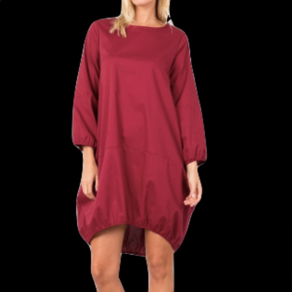 Burgundy bubble dress